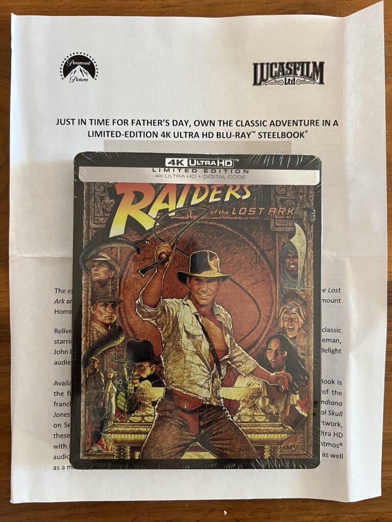 Press Release - PHE Press Release: Raiders of the Lost Ark (1981) (4k UHD  SteelBook)