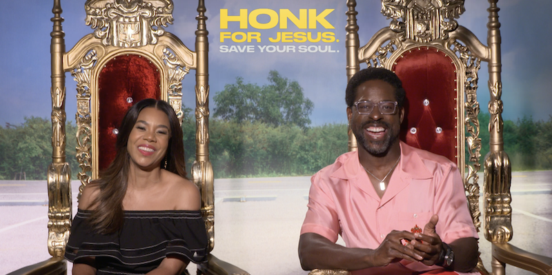 HONK FOR JESUS. SAVE YOUR SOUL. Interview with Regina Hall and Sterling K. Brown