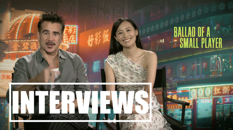 BALLAD OF A SMALL PLAYER Interviews – Colin Farrell, Fala Chen, Edward Berger